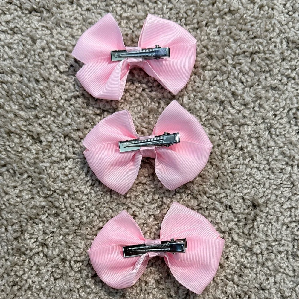 Adorable Pink Polka Dot Hair Bows for Kids